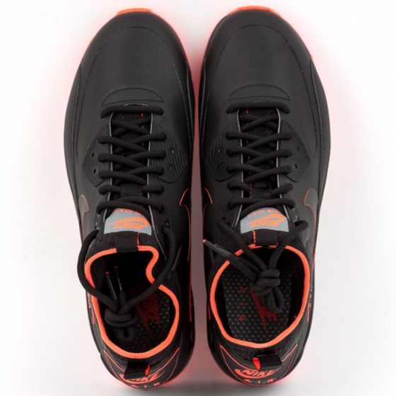 Кроссовки зимние Nike Air Max 90 Ultra Mid Winter Se AA4423-001 (black-black-total crimson)