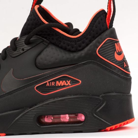 Кроссовки зимние Nike Air Max 90 Ultra Mid Winter Se AA4423-001 (black-black-total crimson)