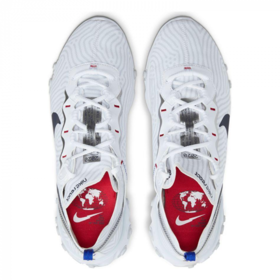 Кроссовки Nike React Element 55 CW7576-100 (white-midnight navy-bright blue)