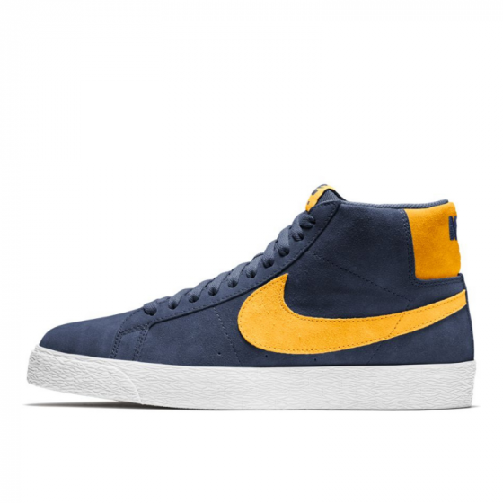 Кеды Nike SB Zoom Blazer Mid 864349-402 (navy-university gold)