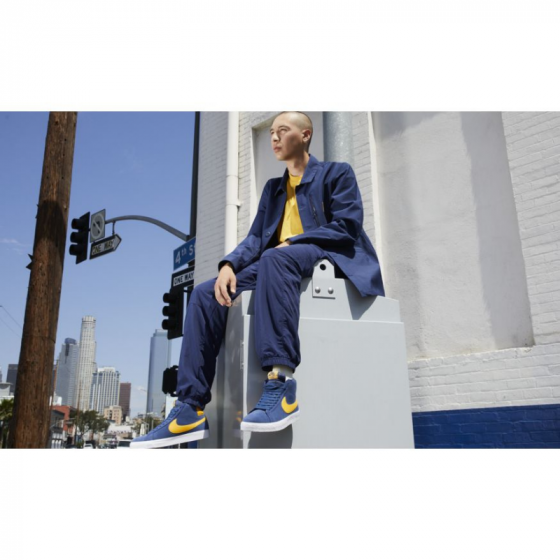 Кеды Nike SB Zoom Blazer Mid 864349-402 (navy-university gold)