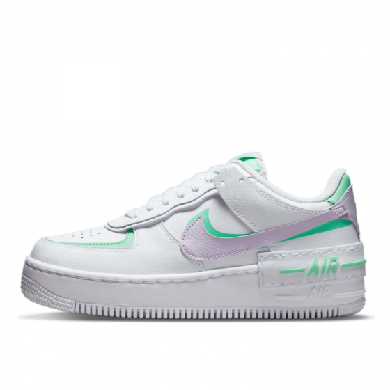 Кроссовки Женские Nike Air Force 1 Shadow CU8591-103 (white-lilac green-purple)