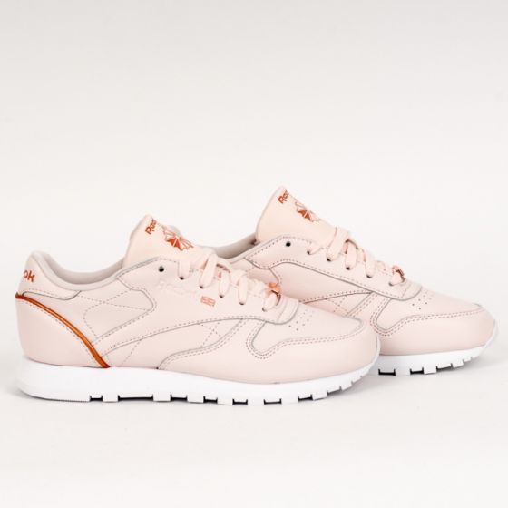 Кроссовки женские Reebok Classic Leather Hw BS9880 (pale pink-rose gold-white)