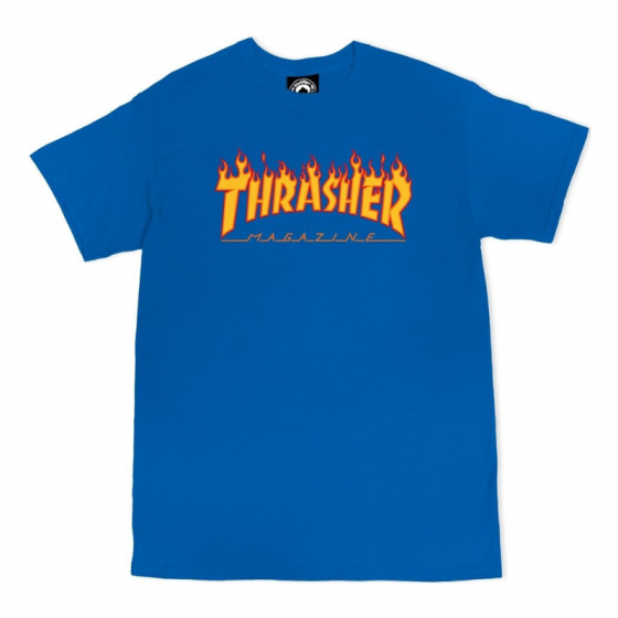 Футболка Thrasher Flame 311019 (royal blue)