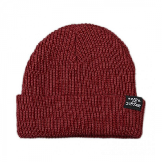 Шапка Thrasher Skate And Destroy Knit Beanie 3138069 (maroon)