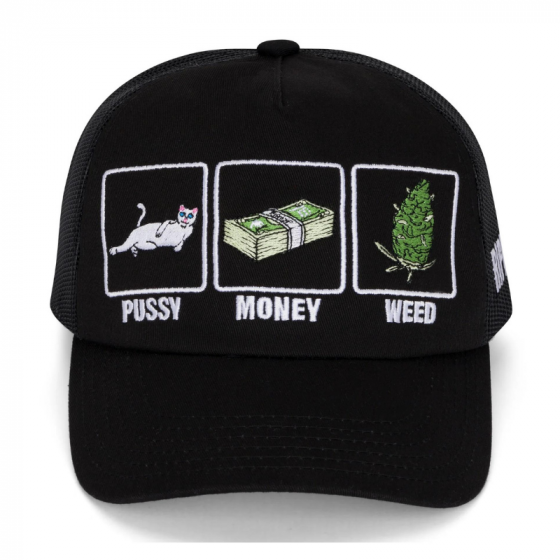 Кепка Ripndip Pussy Money Weed Trucker Hat RND10127 (black)