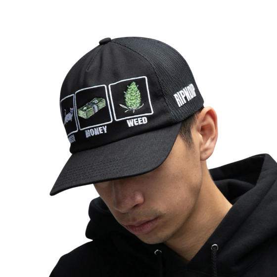 Кепка Ripndip Pussy Money Weed Trucker Hat RND10127 (black)