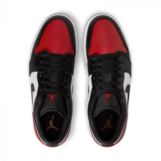 Кроссовки Jordan Air Jordan 1 Low "Bred Toe" 553558-161 (white-black-varsity red)