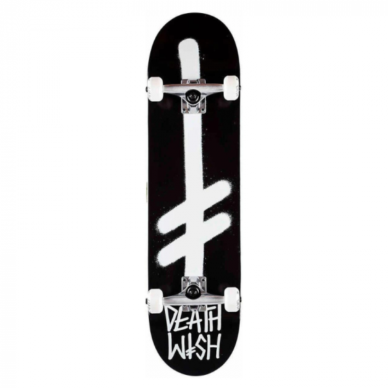 Скейтборд В Сборе Deathwish Gang Logo deathganglgcomp-blkwht (black-white)