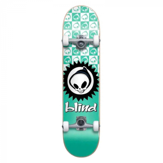 Скейтборд В Сборе Детский Blind Checkered Reaper Yth Fp Soft Wheels 10511899Y (teal)