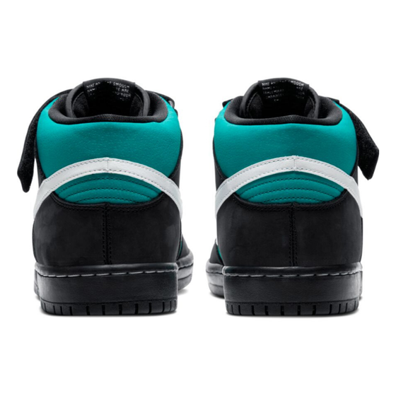 Кеды Nike SB Dunk Mid Pro ISO CV5474-001 (black-white-black-fresh water)