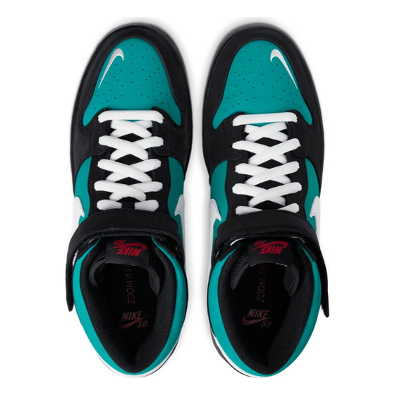 Кеды Nike SB Dunk Mid Pro ISO CV5474-001 (black-white-black-fresh water)