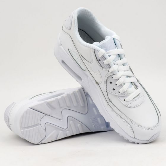 Кроссовки детские Nike Air Max 90 Leather GS 833412-100 (white-white)