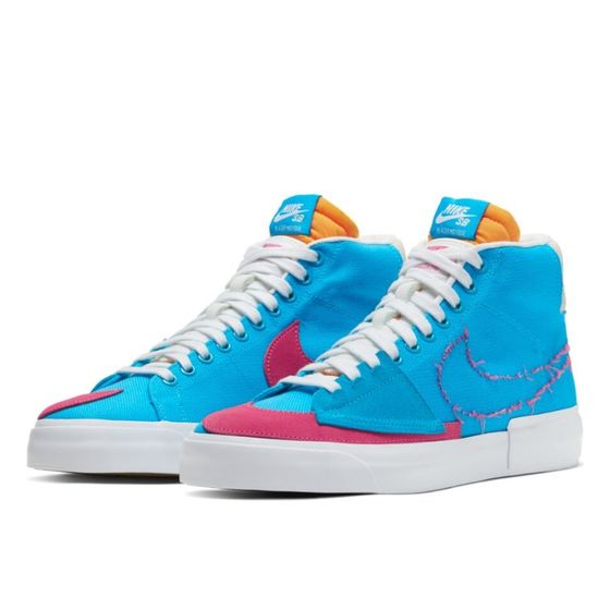 Кеды Nike SB Zoom Blazer Mid Edge CI3833-400 (laser blue-watermelon-university gold)