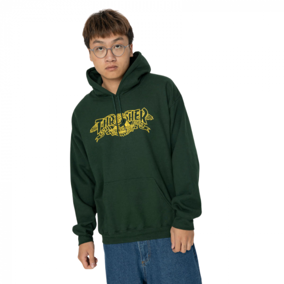 Худи Thrasher Mag Banner 315038 (forest green)