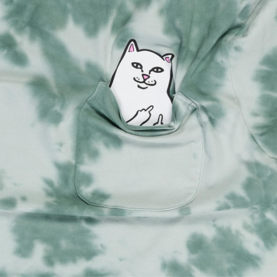 Футболка Ripndip Lord Nermal Pocket Tee RNDSUM24157 (olive green tie dye)