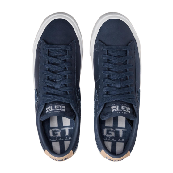 Кеды Nike SB Zoom Blazer Low Pro GT Prm DM8890-400 (midnight blue-white-eraser biege)