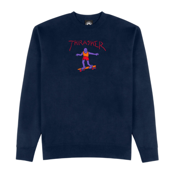 Толстовка Thrasher Gonz Fill Crew 312729 (navy)