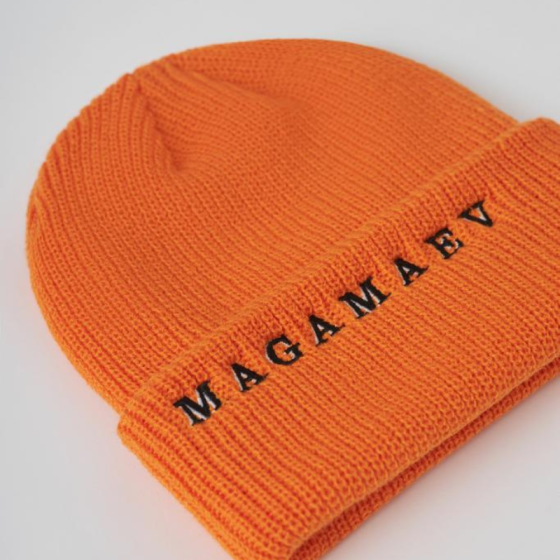 Шапка Magamaev Script Beanie magafa22-scrptbnorg (orange)