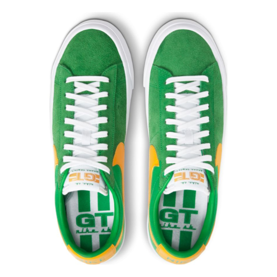 Кеды Nike SB Zoom Blazer Low Pro GT DC7695-300 (lucky green-university gold)