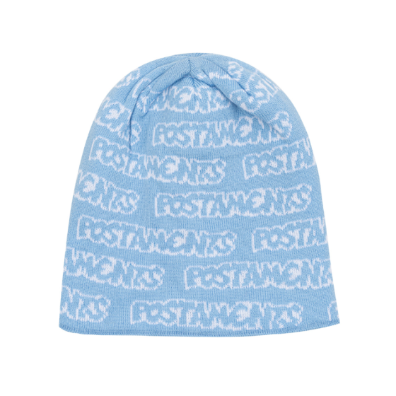 Шапка Postaments Wordz pst-bean-wrdz-skbluwht-24 (sky blue-white)