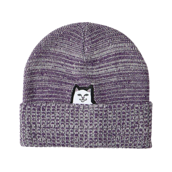 Шапка Ripndip Lord Nermal Marled Beanie RND10283 (dark purple)