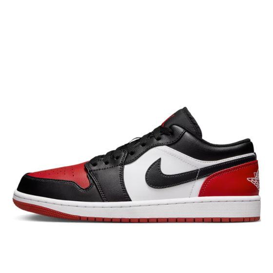 Кроссовки Jordan Air Jordan 1 Low "Bred Toe" 553558-161 (white-black-varsity red)