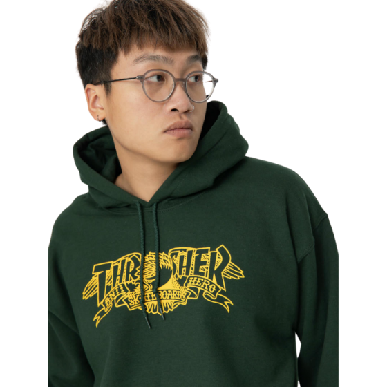 Худи Thrasher Mag Banner 315038 (forest green)