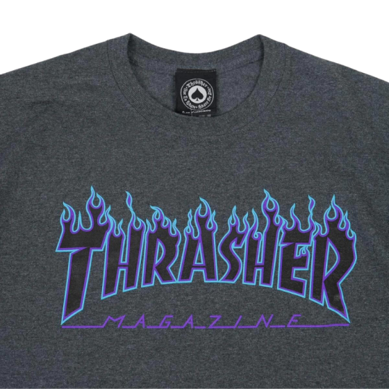 Футболка Thrasher Flame Logo 311161 (dark heather)