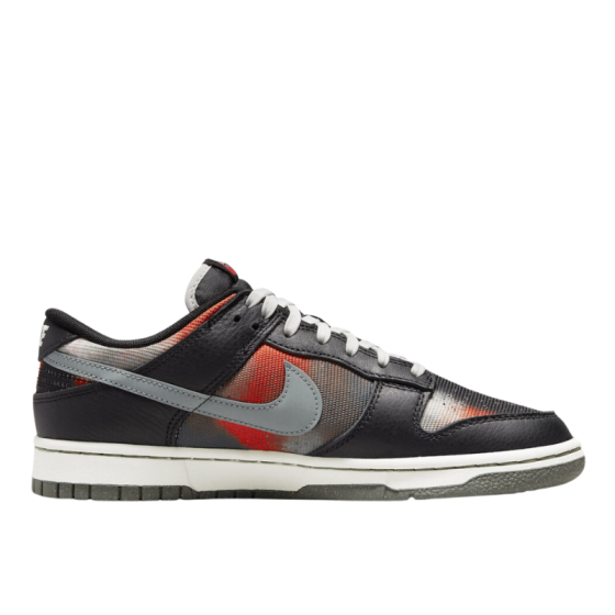 Кроссовки Nike Dunk Low Retro PRM "Graffiti Black Red" DM0108-001 (black-tumbled grey)