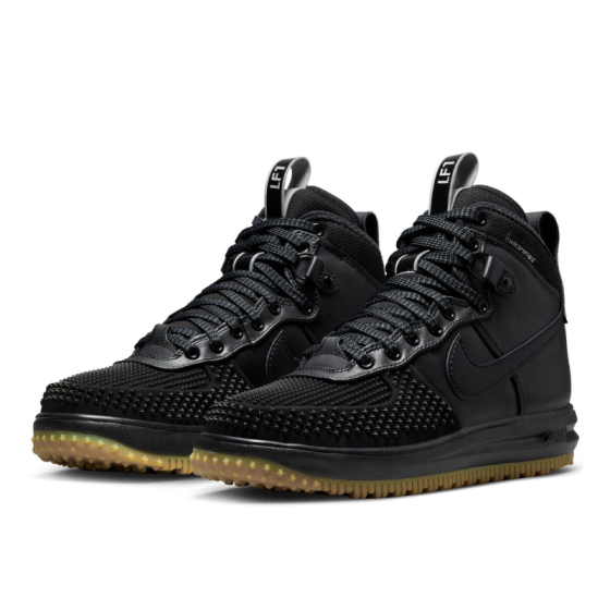 Кроссовки Nike Lunar Force 1 Duckboot 805899-003 (black-black-metallic silver)