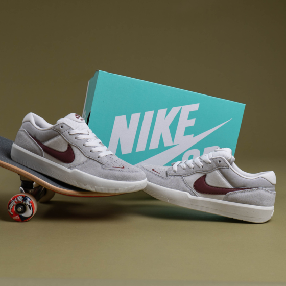 Кеды Nike SB Force 58 FQ7637-001 (platinum tint grey-dark team red)