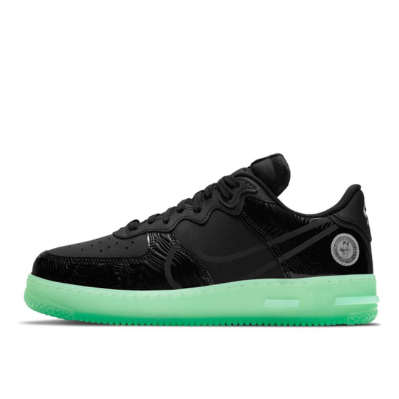 Кроссовки Nike Air Force 1 React LV8 CV2218-001 (black-black-barely green)