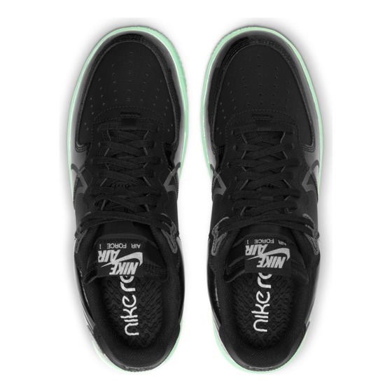 Кроссовки Nike Air Force 1 React LV8 CV2218-001 (black-black-barely green)