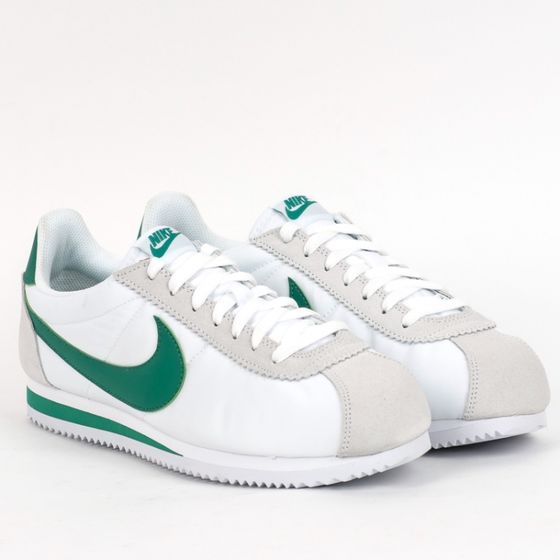 Nike cortez clearance white and green