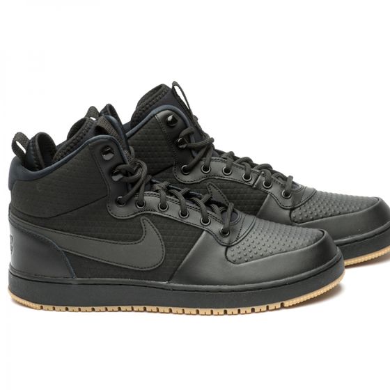 Кроссовки Зимние Nike Ebernon Mid Winter AQ8754-001 (black-black-gum light brown)