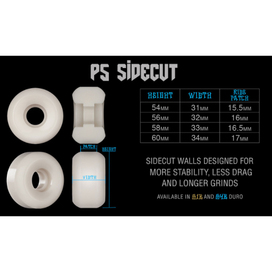Колеса Bones Rapture 84B P5 Sidecut WSCABS0086003W4 (white)