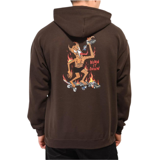 Худи Thrasher Burn It Down Hood 315004 (dark chocolate)