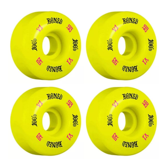 Колеса Bones 100'S V1 Standard WSBABCS53001Y4 (yellow)