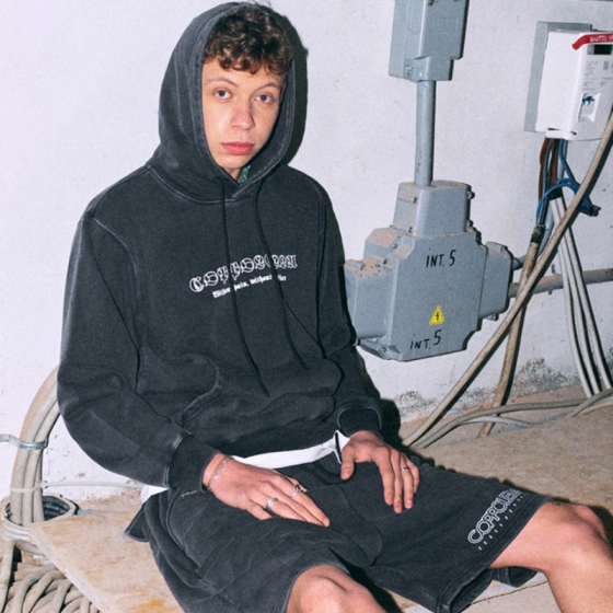 Худи Coppolella Bike Washed Hoodie V1BFB1209 (black whashed)