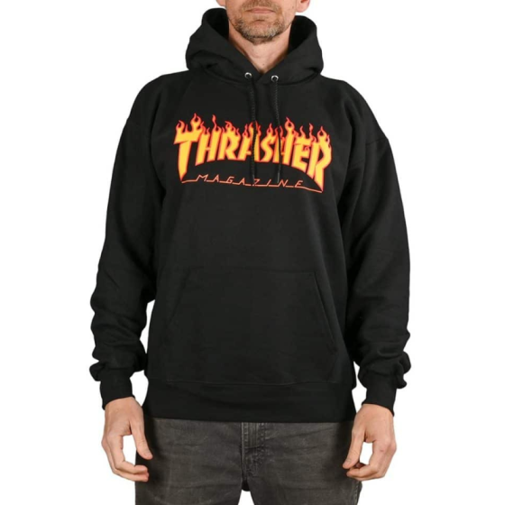 Худи Thrasher Flame Logo Hoodie 312007 (black)