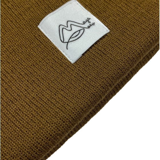 Шапка Magamaev Logo Beanie Med maga21-logomed (коричневый)