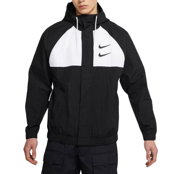 Куртка Nike M Nsw Swoosh Jkt Hd Wvn Nfs DD1089-011 (black-white)