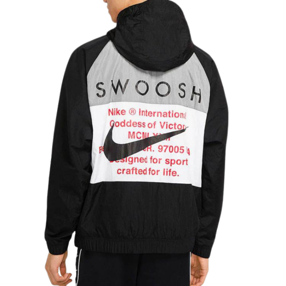Куртка Nike M Nsw Swoosh Jkt Hd Wvn Nfs DD1089-011 (black-white)