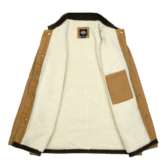 Куртка Dickies Duck High Pile Flce Line Chore Jckt DK0A4XGASBD1 (stone washed brown duck)