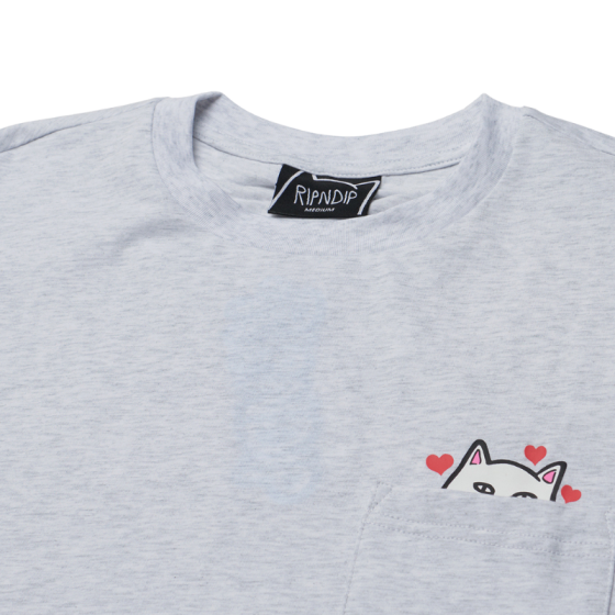Футболка Ripndip Nermal Loves Pocket Tee RNDFAL24173 (ash heather)