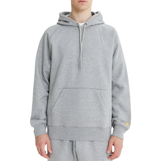 Худи Carhartt WIP Hooded Chase Sweatshirt I026384 (grey heather-gold)