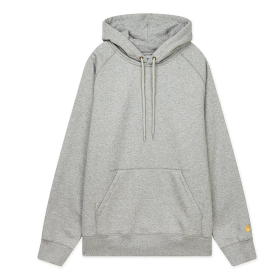 Худи Carhartt WIP Hooded Chase Sweatshirt I026384 (grey heather-gold)