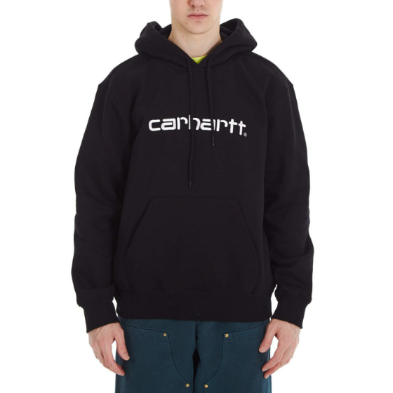 Худи Carhartt Hooded Carhartt Sweat I029419 (black-white)