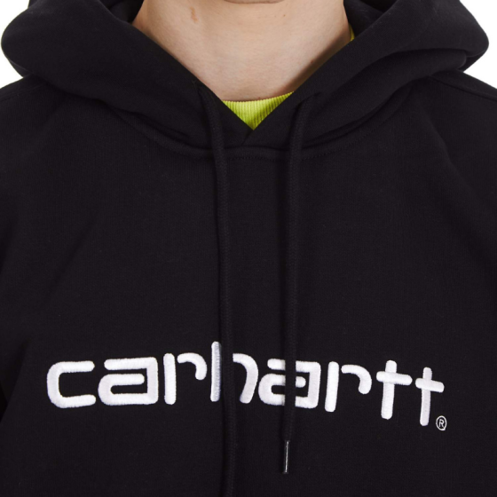 Худи Carhartt Hooded Carhartt Sweat I029419 (black-white)